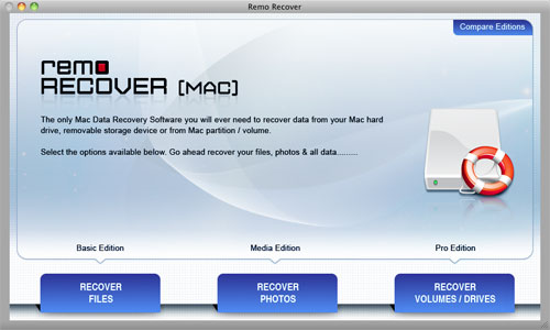 Recover Photos On Mac - Main Screen